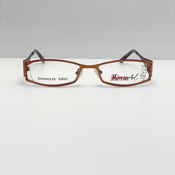 Modern Art Eyeglasses Eye Glasses Frames A307 Brown 50-18-135 - Picture 3 of 6